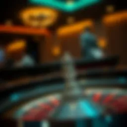 A captivating roulette wheel in motion