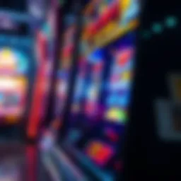 Vibrant slot machine with colorful reels