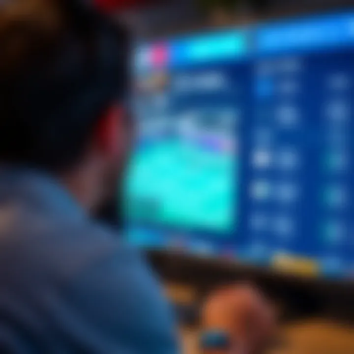 User interface of a tennis live streaming platform