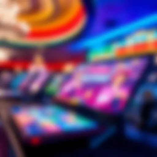 An overview of mobile gambling applications displaying vibrant graphics and user interfaces.