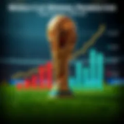 Graph showcasing World Cup winning probabilities by country